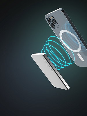 Беспроводной магнитный ПЗУ Olmio QM-15, серебро