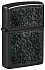 Зажигалка ZIPPO Pattern с покрытием High Polish Black, латунь/сталь, черная, глянцевая, 38x13x57 мм - Фото 1