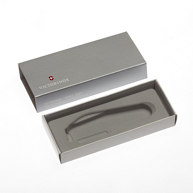 Коробка для ножей VICTORINOX 91 мм толщиной до 2 уровней картонная серебристая