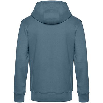 Толстовка с капюшоном унисекс King, серо-синяя