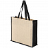 Холщовая сумка для покупок Bagari с черной отделкой - Фото 3