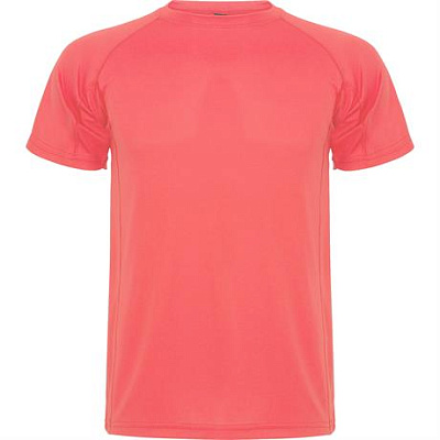 Спортивная футболка MONTECARLO мужская, КОРАЛЛОВЫЙ ФЛУОРЕСЦЕНТНЫЙ L (Коралловый флуоресцентный)