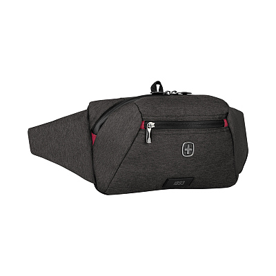 Сумка WENGER MX для ношения через плечо или на поясе, серая, 100% полиэстер, 30х10х15 см, 3 л