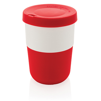 Стакан из PLA для кофе с собой 380 мл (Красный;)