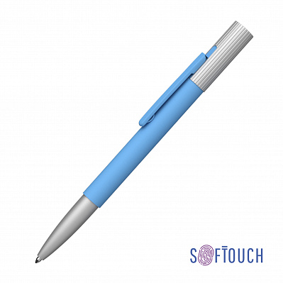 Ручка шариковая "Clas", покрытие soft touch  (Голубой)