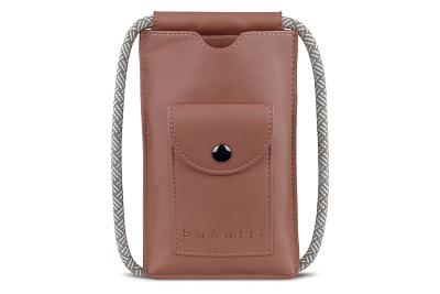 Сумка-чехол для мобильного телефона BUGATTI Almata, абрикосовая, полиуретан, 11x2x18 см