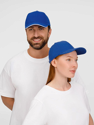 Бейсболка Buffalo, ярко-синяя с белым