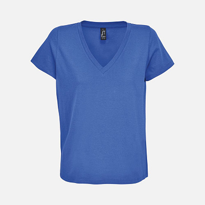 Футболка женская Regent Women с V-образным вырезом, ярко-синяя (royal) (Синий)