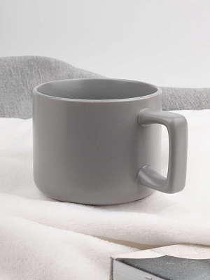 Чашка Jumbo в коробке матовая, светло-серая