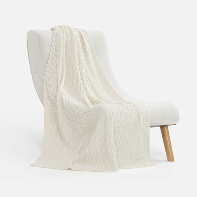 Плед Knitline, белый (молочный)
