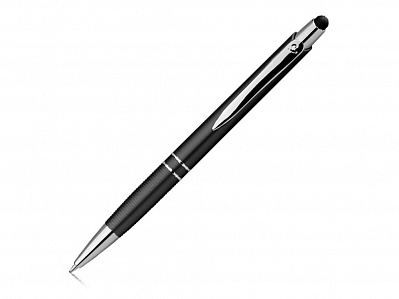Ручка-стилус пластиковая шариковая (Черный)