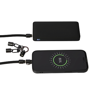 Кабель-ланьярд Волтрикс (Voltrix), черный