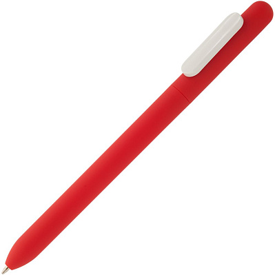 Ручка шариковая Swiper Soft Touch, красная с белым (Красный)