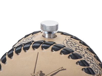 Фляга в кожаном чехле, 500 мл