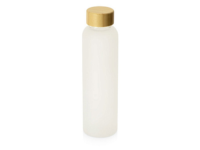 Стеклянная бутылка с бамбуковой крышкой Foggy, 600 мл (Белый)