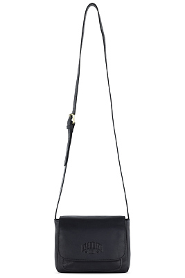 Сумка через плечо KLONDIKE RUSH «Monika», натуральная кожа в черном цвете, 20 х 15,5 х 8 см