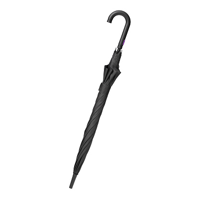 Зонт-трость Квантум (Quantum), черный/фиолетовый