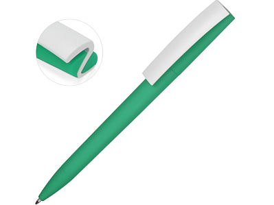 Ручка пластиковая soft-touch шариковая Zorro (Мятный)