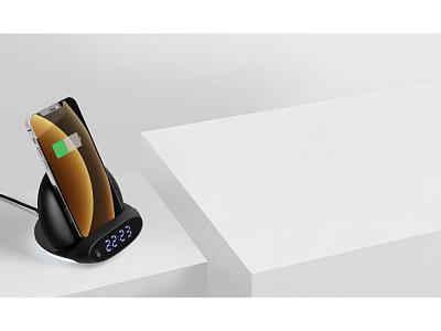 Часы-трансформер c беспроводной зарядкой Chronos, 15 Вт