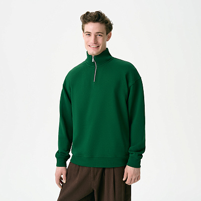 Толстовка на молнии унисекс Флоу (Flow), зеленая, размер M/L (Зеленый)