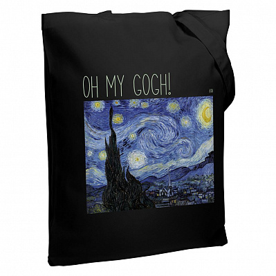 Холщовая сумка «Oh my Gogh!», черная (Черный)