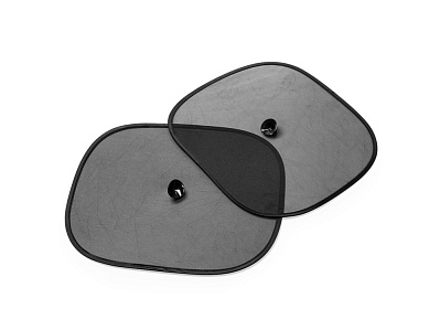 Набор MACK из 2 складных солнцезащитных шторок для окон (Черный)