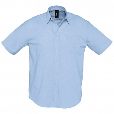 Рубашка мужская с коротким рукавом Brisbane, голубая (Голубой)