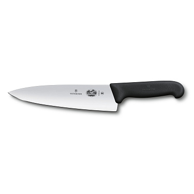 Нож разделочный VICTORINOX Fibrox с экстра-широким лезвием 20 см, чёрный (Черный)