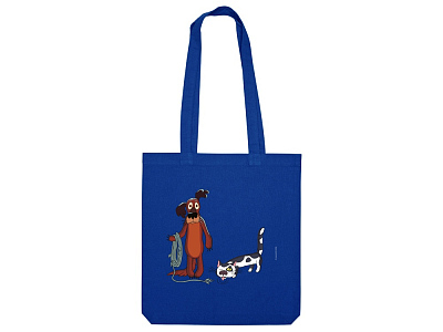 Сумка из плотного хлопка Жил-был Пес, 220 г/м2 (Синий классический)