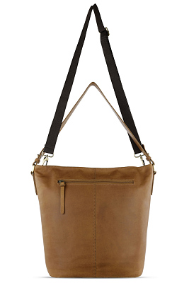 Сумка через плечо KLONDIKE RUSH «Samantha», натуральная кожа в коньячном цвете, 40 х 32,5 х 15,5 см