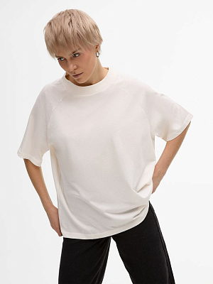 Футболка унисекс оверсайз T2, молочно-белая