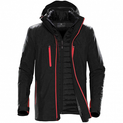 Куртка-трансформер мужская Matrix, черная с красным (Красный)