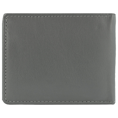Бумажник Mano "Don Leonardo", с RFID защитой, натуральная кожа в сером цвете, 10,5 х 2 х 8,5 см