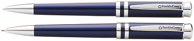 Набор FranklinCovey Freemont: шариковая ручка и карандаш 0.9мм Цвет - синий. (Синий)