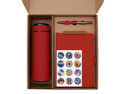 Набор Warmpage с термосом, блокнотом, ручкой и чаем