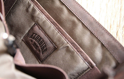 Сумка KLONDIKE «Brady», натуральная кожа в темно-коричневом цвете, 30 х 35 х 7 см