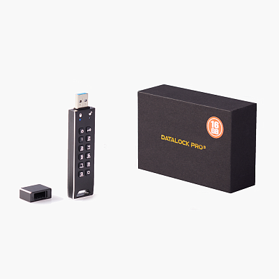 Флешка с пин кодом DataLock PRO3 USB 3.0, синий, 64Гб