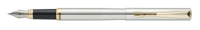 Ручка перьевая Pierre Cardin ECO, цвет - стальной. Упаковка Е (Серебристый)