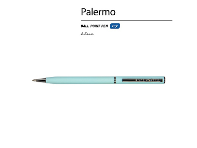 Ручка металлическая шариковая Palermo, софт-тач