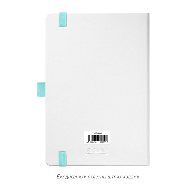 Ежедневник Арктик (Arctic) недатированный, белый/бирюзовый