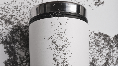 Термостакан "Европа" 500 мл, покрытие пудра, белый