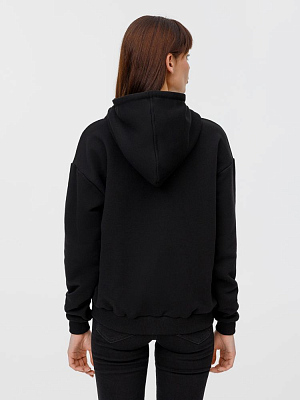 Толстовка унисекс оверсайз на молнии Zippy Terry, черная