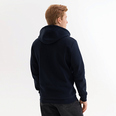 Толстовка на молнии с капюшоном MATEO темно-синяя, размер L