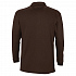 Рубашка поло мужская с длинным рукавом Winter II 210 шоколадно-коричневая - Фото 2