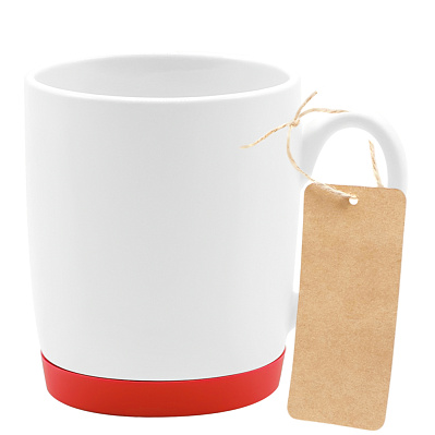 Кружка Make Me To Go, белая/красная_с_биркой (Белый/красный_с_биркой)