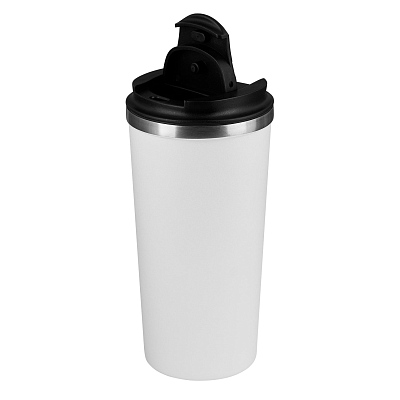 Термокружка вакуумная Палермо (Palermo), белая, зернистое покрытие