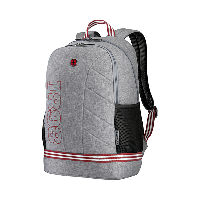 Рюкзак WENGER Collegiate Quadma 16”, серый, 100% полиэстер, 33х17х43 см, 22 л