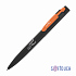 Ручка шариковая "Lip", покрытие soft touch, черный с оранжевым - Фото 1