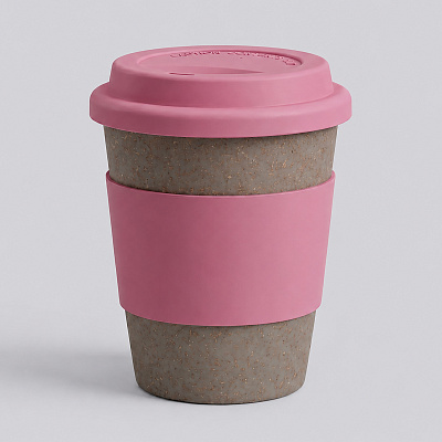 Стакан из бамбукового волокна Café (Серо-коричневый/пыльно-розовый)