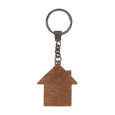Брелок Дом (черный с золотом)